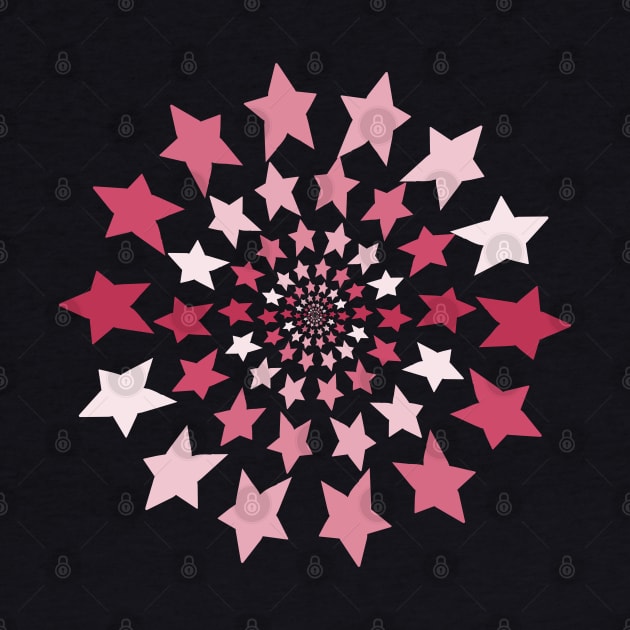 Ever Decreasing Circles Viva Magenta Star Graphic by ellenhenryart